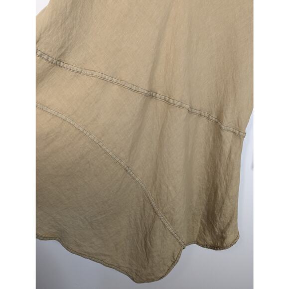 Cynthia Ashby Lagenlook Linen Asymmetrical Scoop Neck Long Sleeve Tunic - Picture 3 of 8